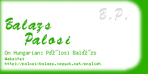 balazs palosi business card